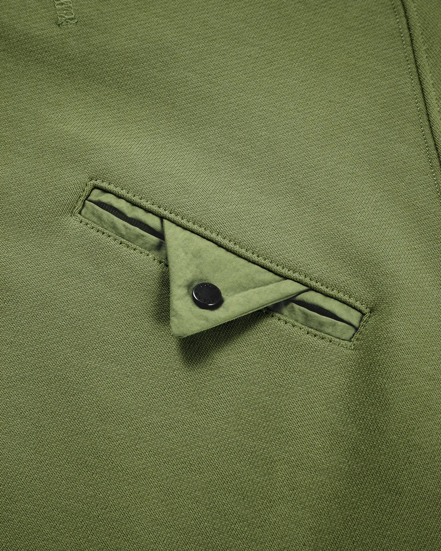 Men's Mixed Fabric Crew Sweatshirt in Military Green 04 #military-green