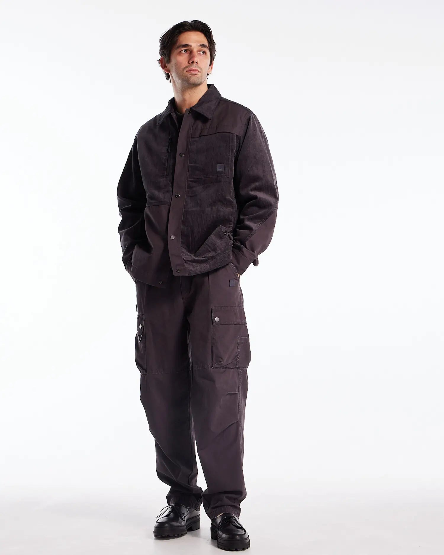 Mix Fabric Chore Jacket