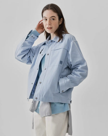 Women's Cropped Track Jacket in Light Blue 06 #light-blue