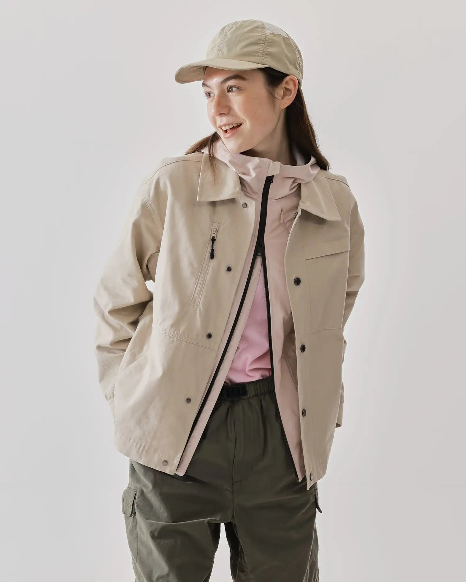 Women's Chore Jacket in Beige 06 #beige