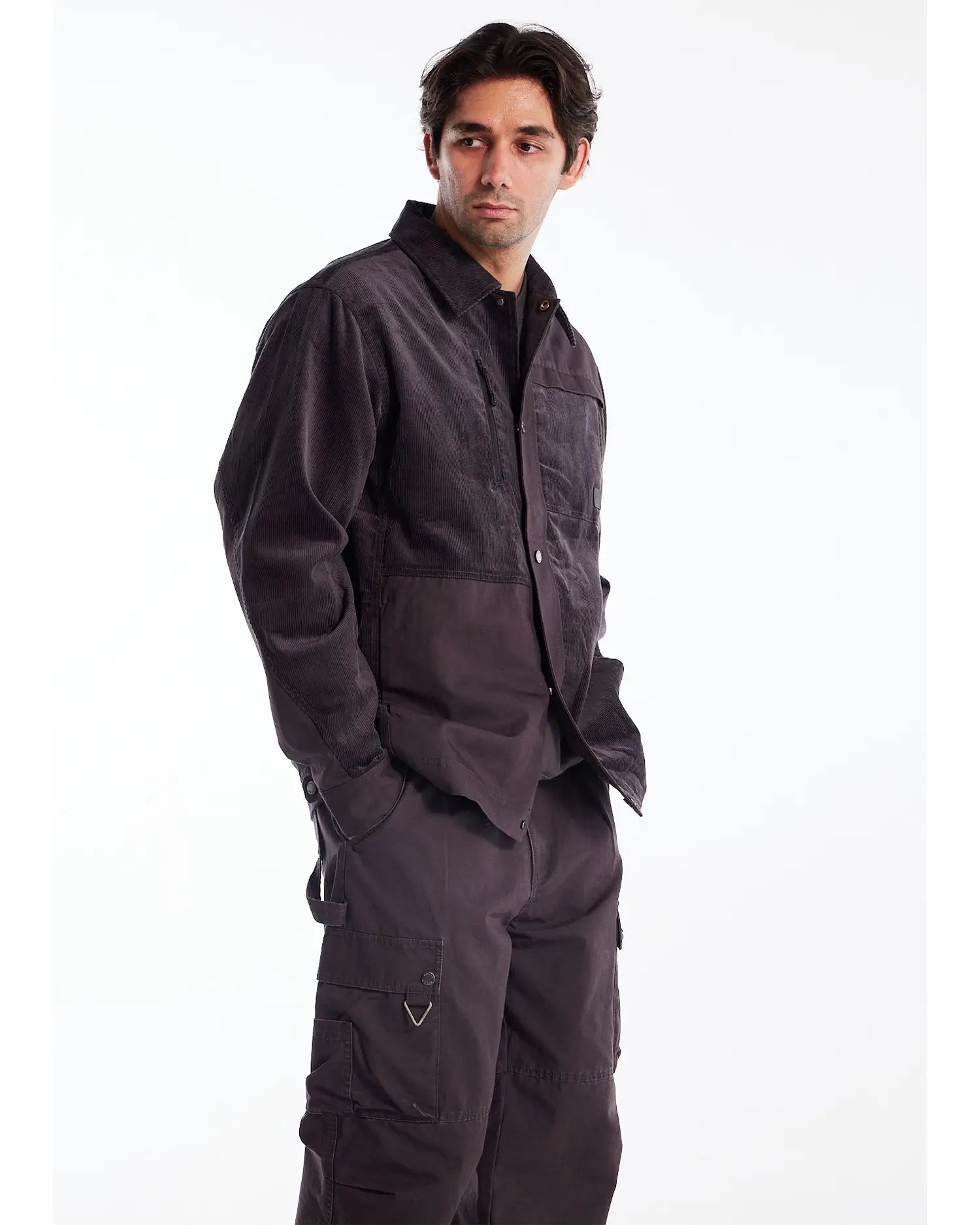 Mix Fabric Chore Jacket