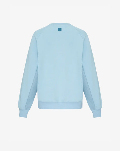 Men's Mixed Fabric Crew Sweatshirt in Light Blue 02 #light-blue