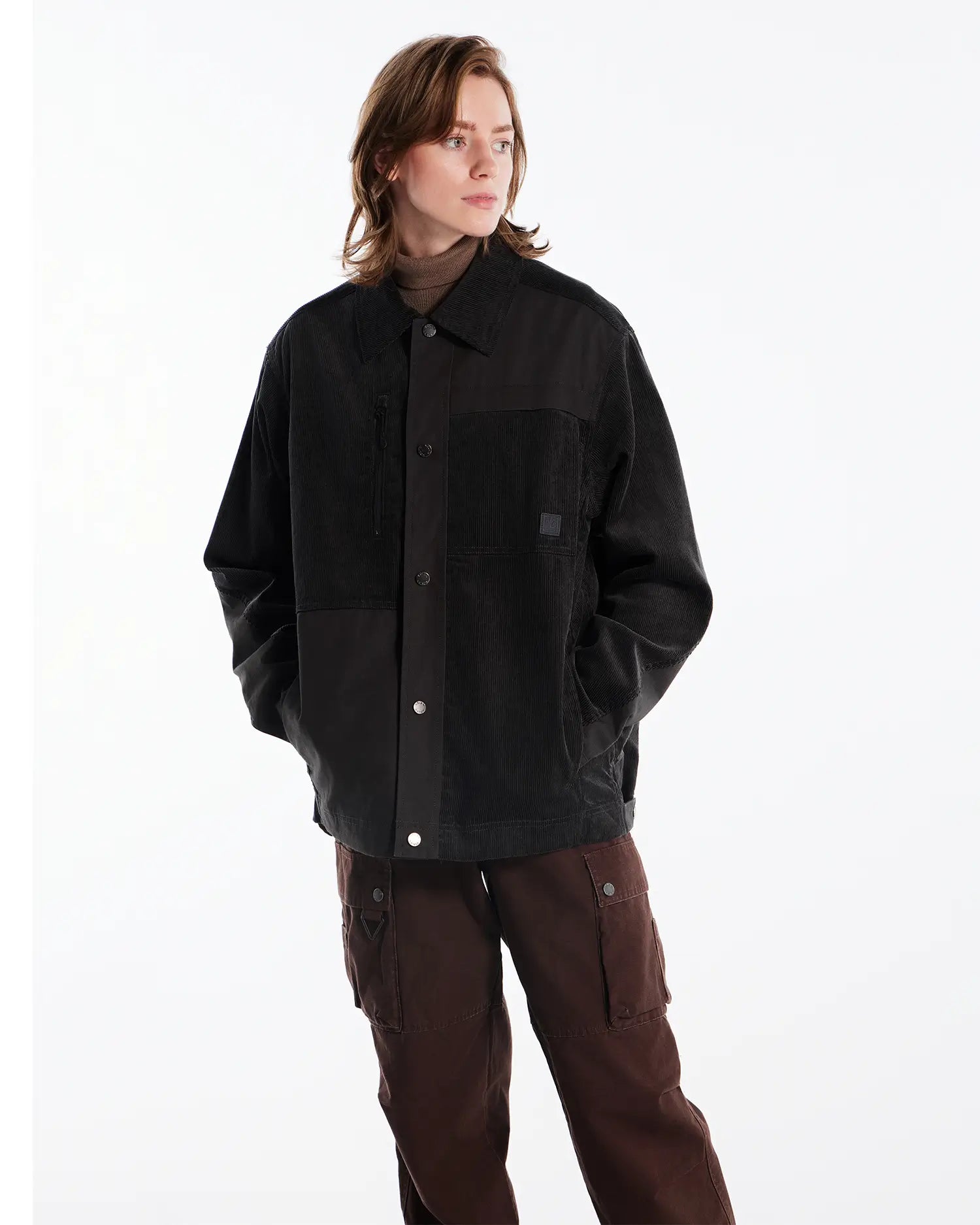 Women's Mix Fabric Chore Jacket