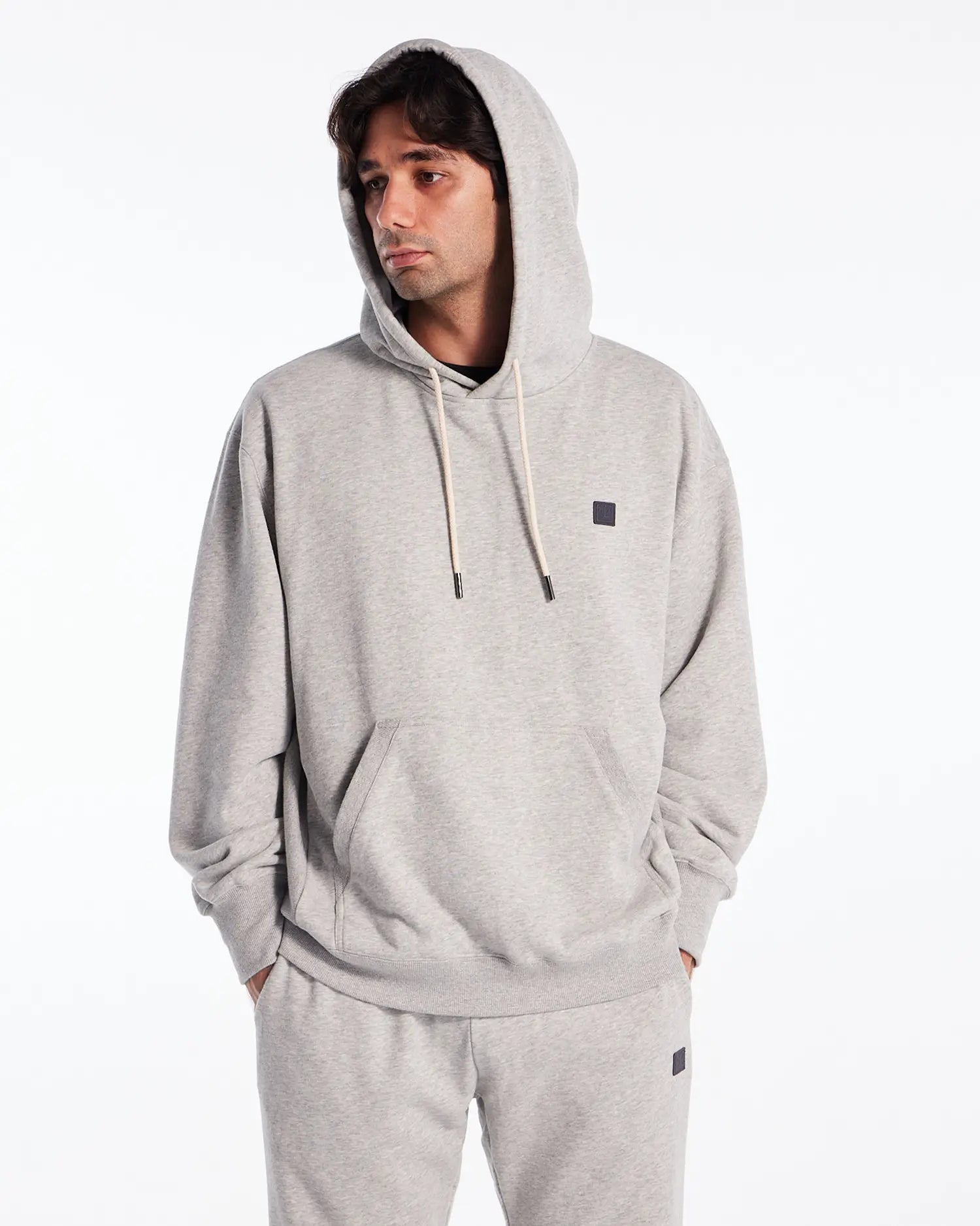 Mixed Fabric Cotton Hoodie