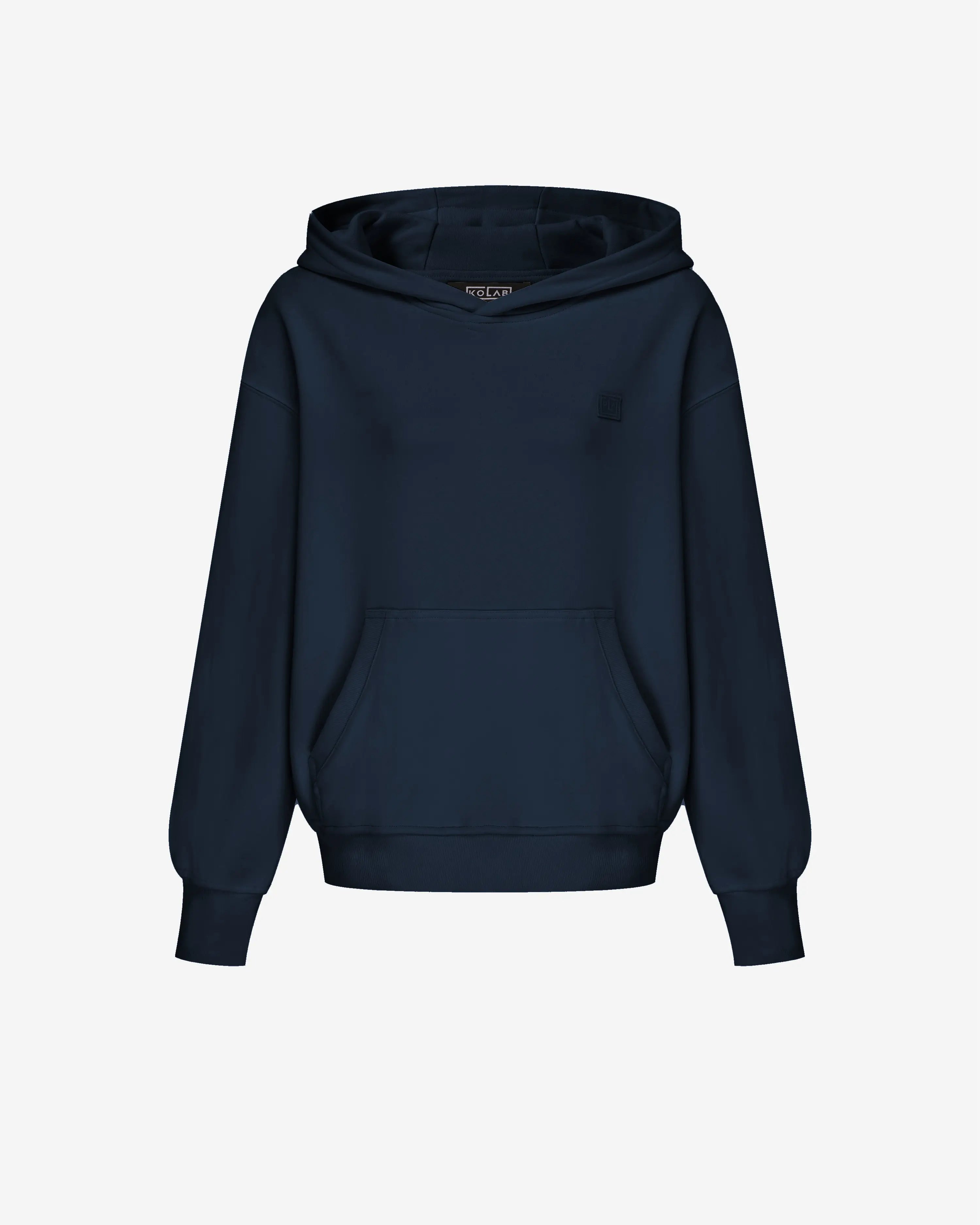 Women's Mixed Fabric Hoodie 01 #dark-blue