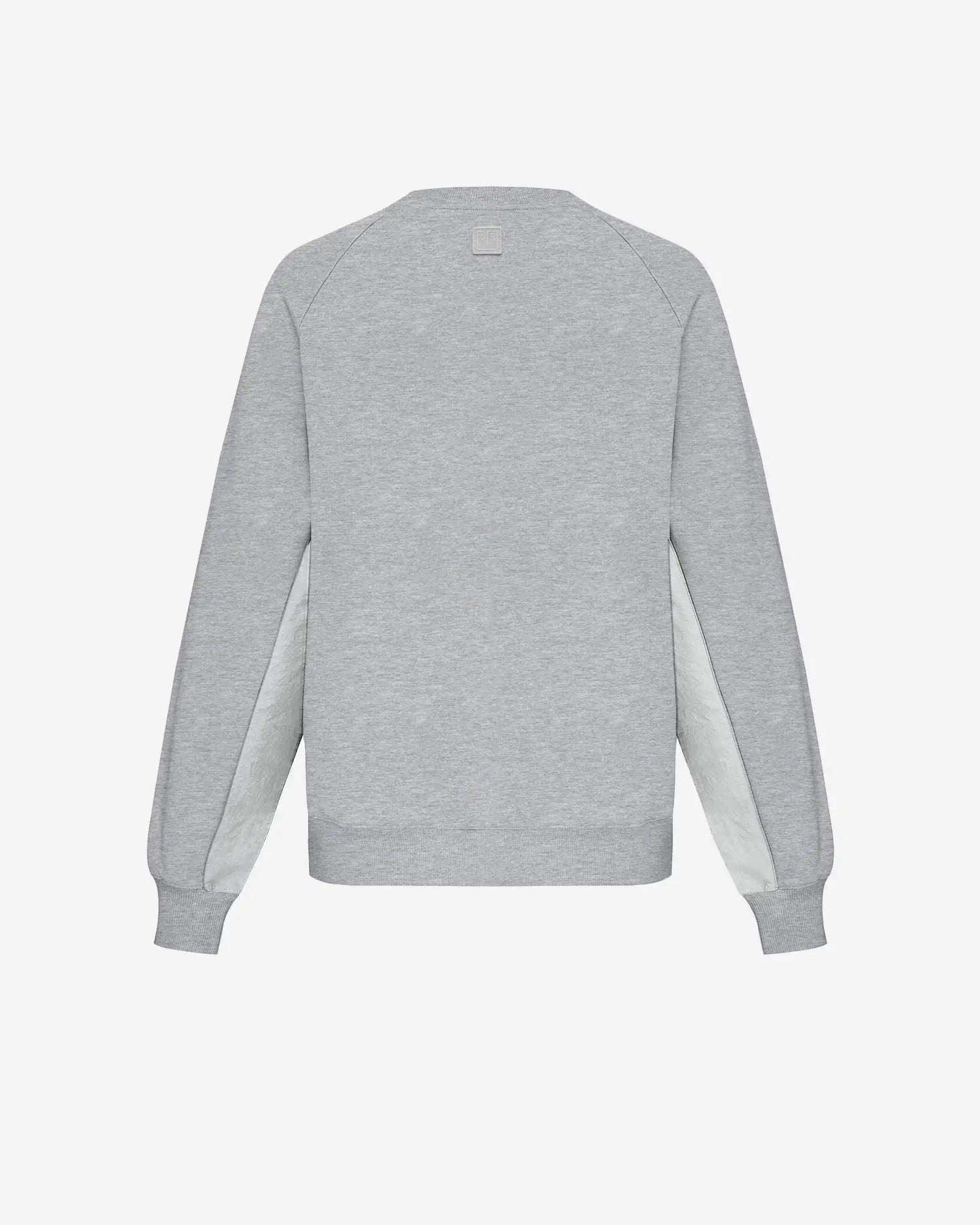 Women's Mixed Fabric Crew Sweatshirt in Gray 02 #gray