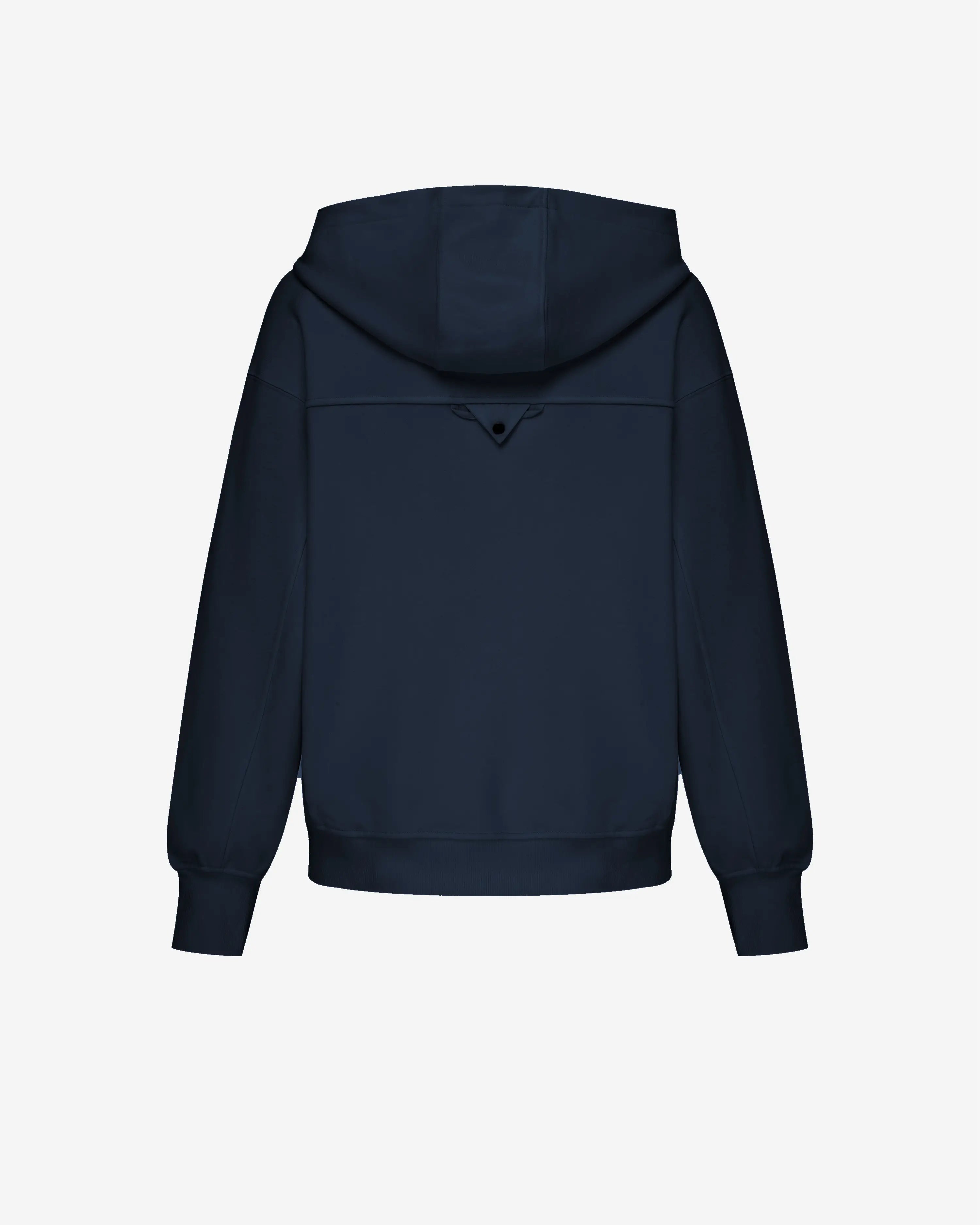 Women's Mixed Fabric Hoodie 02 #dark-blue