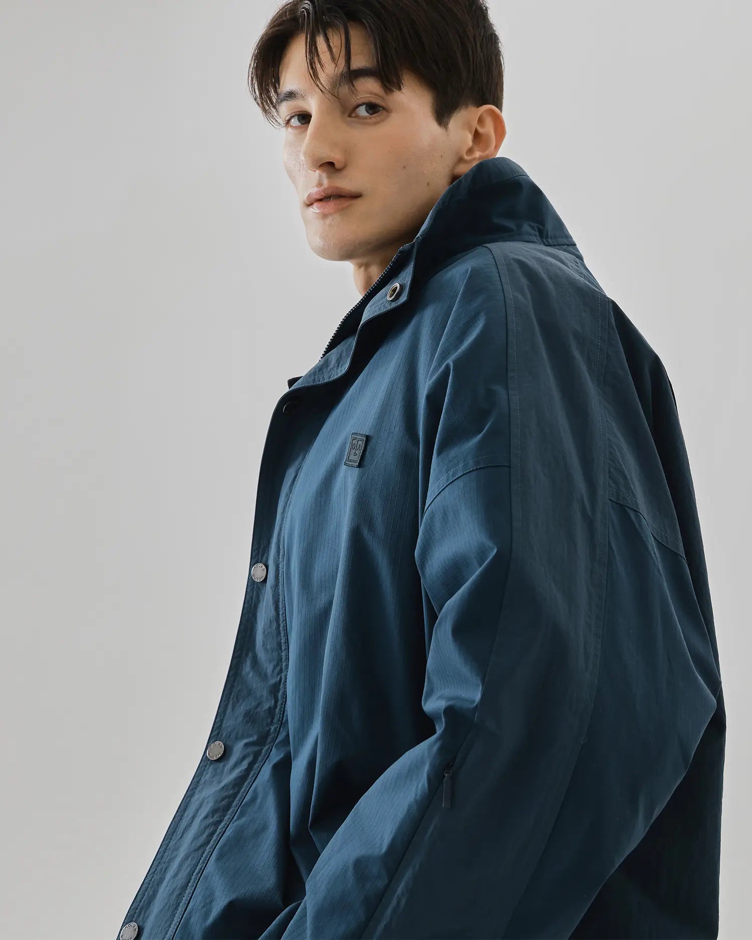 Shop Men's Track Jacket in Blue & Black | KOLAB