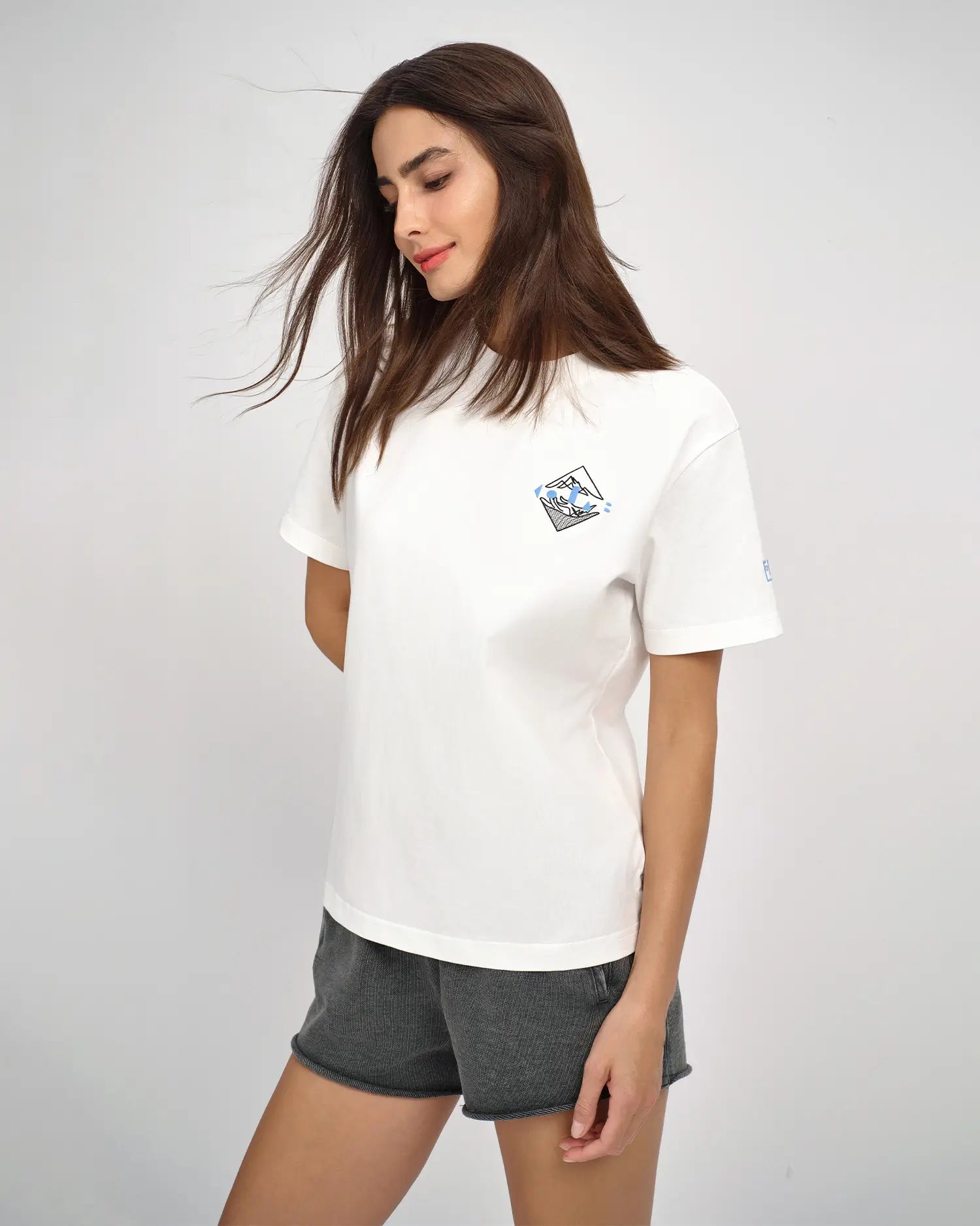 Women's Embroidered Crest Tee