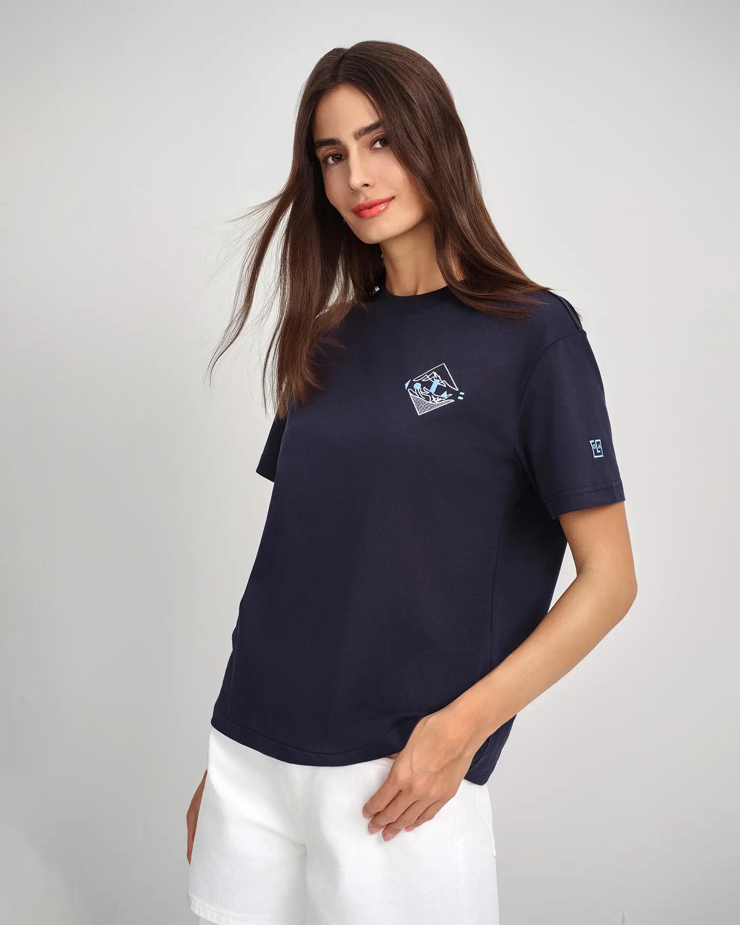 Women's Embroidered Crest Tee