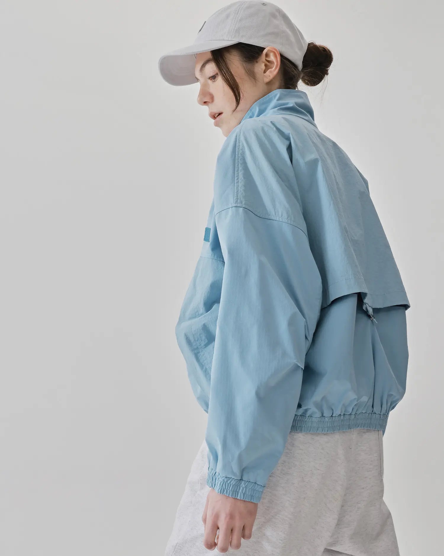 Women's Cropped Track Jacket in Light Blue 06 #light-blue