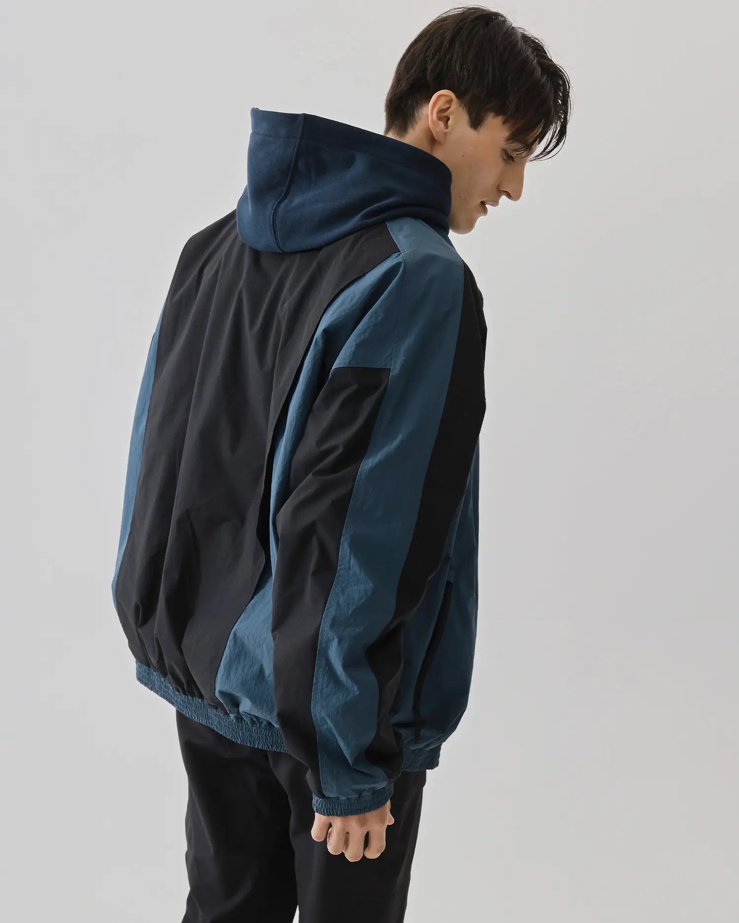 Men's Track Jacket in Blue & Black 06 #blue-black