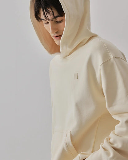 Men's Heavyweight Cotton Hoodie in Light Beige 08 #beige