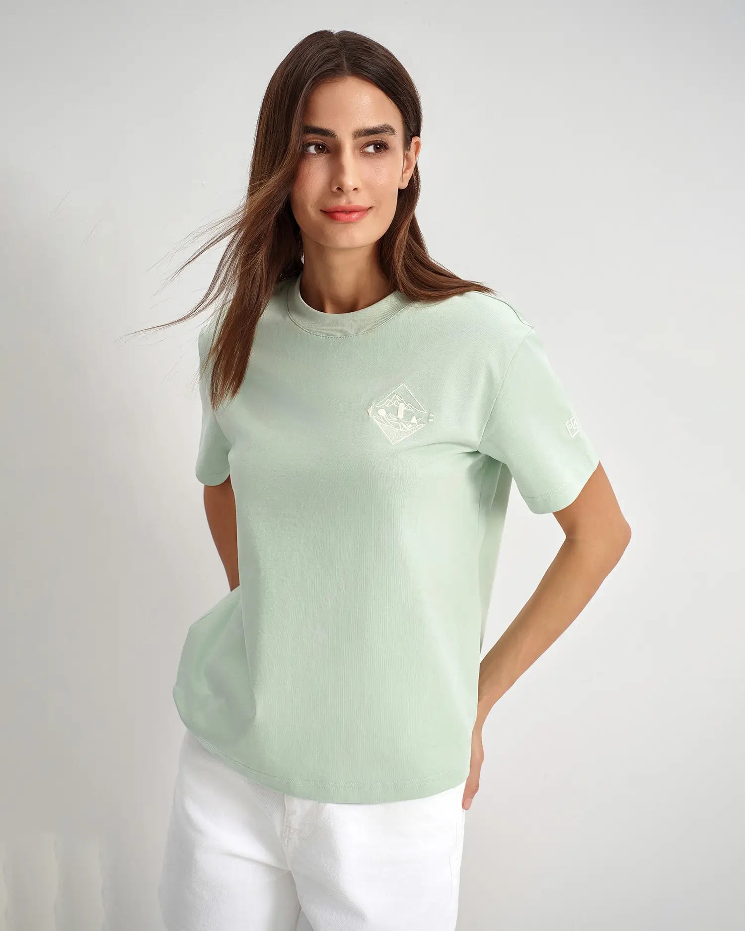 Women's Embroidered Crest Tee