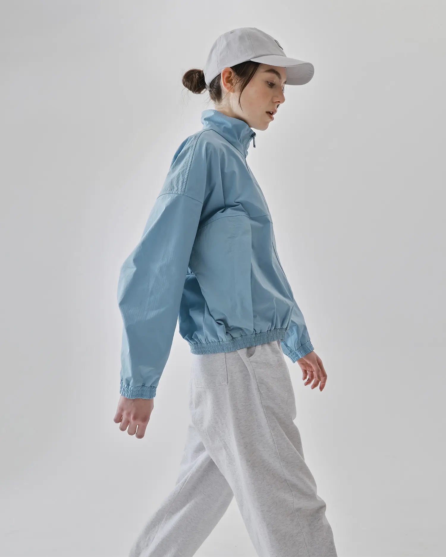 Women's Cropped Track Jacket in Light Blue 07 #light-blue