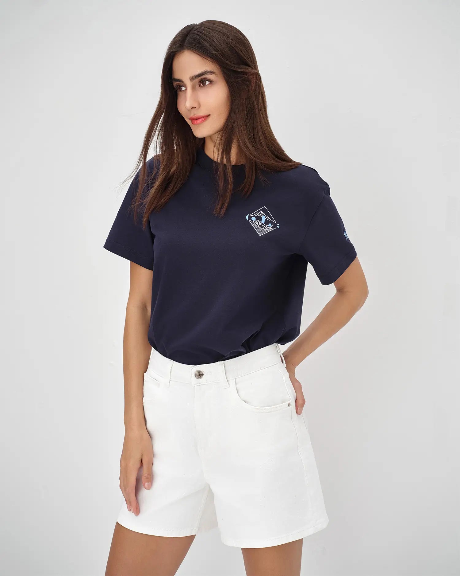 Women's Embroidered Crest Tee