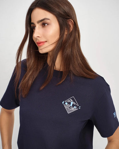 Women's Embroidered Crest Tee