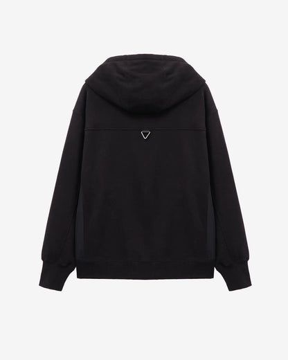 Mixed Fabric Cotton Hoodie