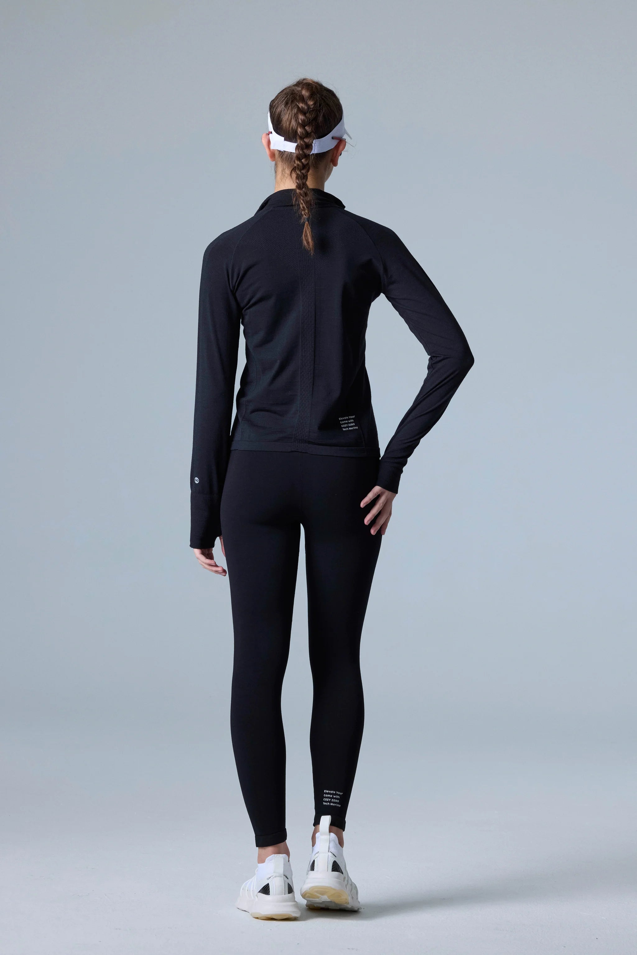 Maglia a maniche lunghe con mezza zip Tech Merino Classic Fit da donna