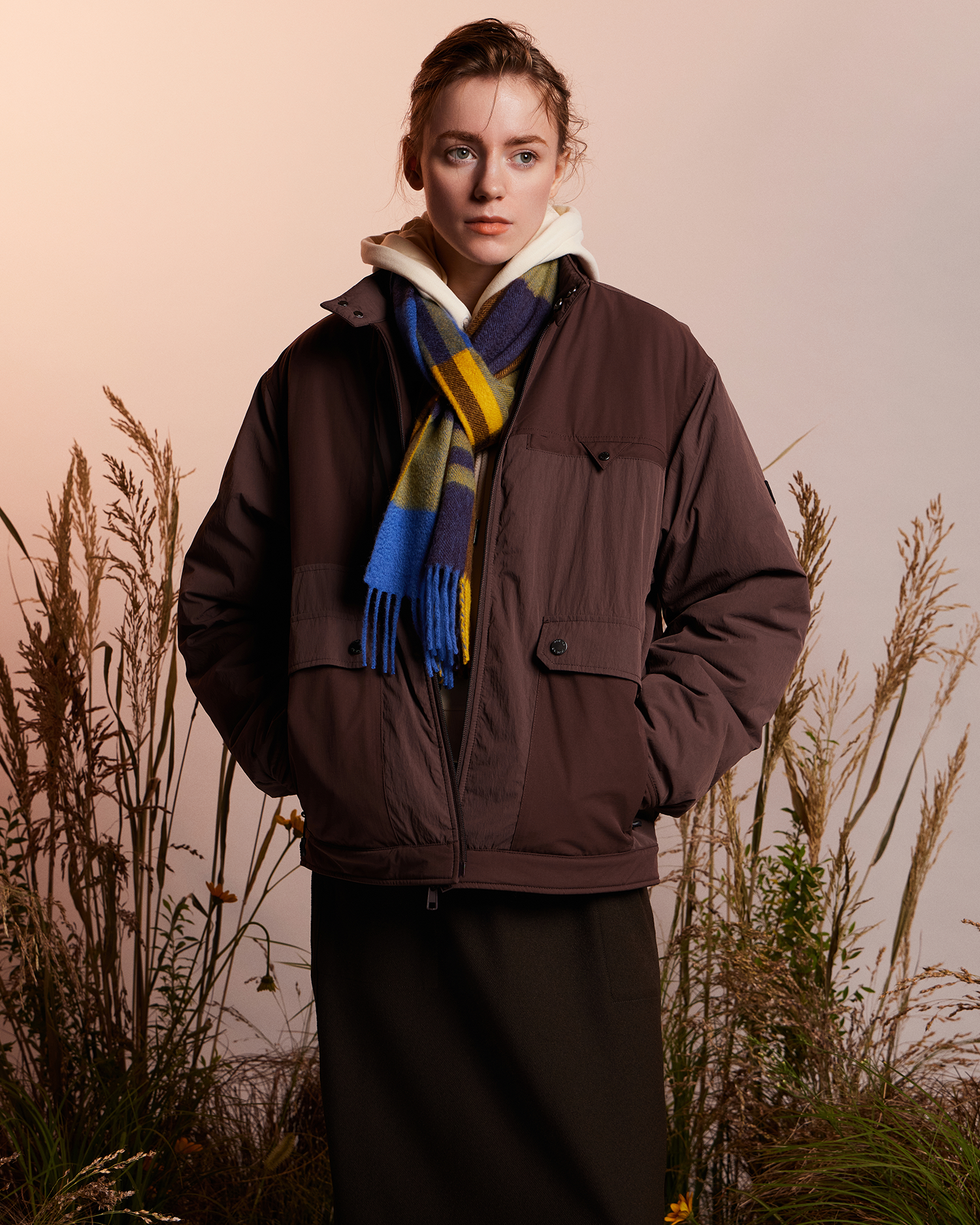 Wetterfeste, wattierte Crew-Jacke für Damen 